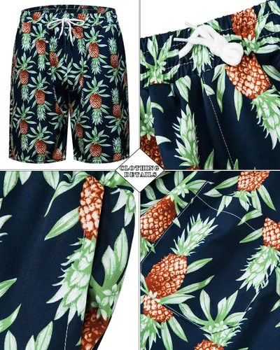Miniatura 139 de TUNEVUSE Conjunto de camisas y pantalones cortos hawaianos para hombre, 2 piezas, trajes de playa con estampado de flores, traje tropical de verano