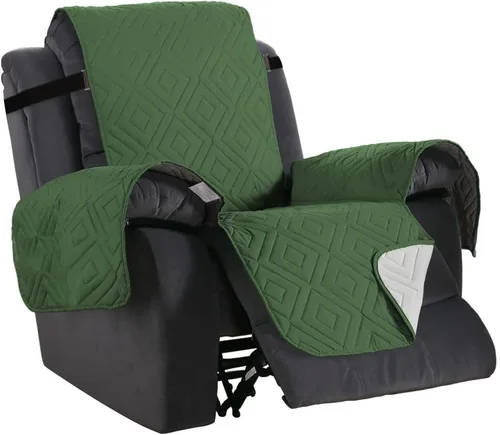 Miniatura 56 de H.VERSAILTEX Funda reversible para silla, protector de muebles antideslizante, resistente al agua, con correas elásticas de 2 pulgadas