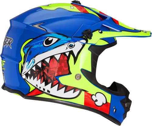 Miniatura 2 de cascos para niños y jóvenes de bicicleta todoterreno, motocross, ATV, BMX, MX, bicicleta todoterreno, casco de motocicleta J-01 con gafas y guantes
