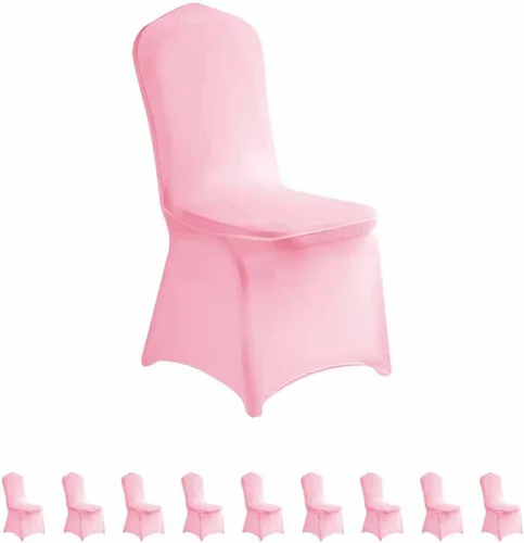 Miniatura 45 de LZY 6 piezas Fundas de Silla de Spandex Elásticas Fundas Deslizables para Fiestas de Boda, Fundas de Decoración de Sillas de Comedor y Banquete Negro