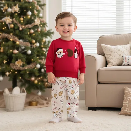 Miniatura 98 de Conjunto de camisa larga y divertida para bebé niño y niña, ropa de primera Navidad, 6, 12, 18, 24 meses, 2T