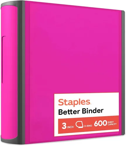 Miniatura 11 de Carpetas Better View de 1-1/2 pulgadas de STAPLES con anillos en D (blanco)