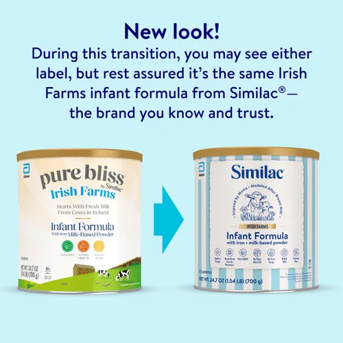 Miniatura 3 de Pure Bliss Irish Farms, fórmula para bebés fácil de digerir, fórmula infantil, 0-12 meses, lata de 24.7 onzas