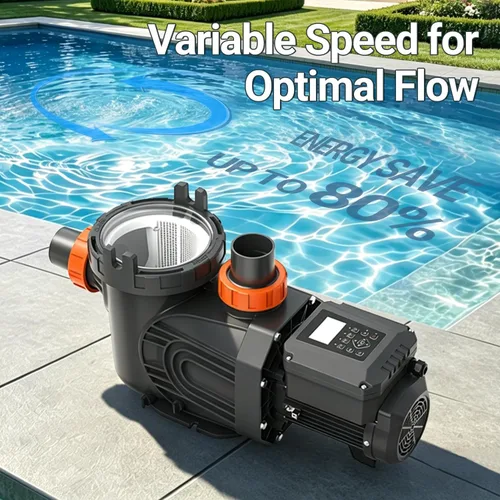 Miniatura 2 de Bomba para piscina de velocidad variable, bomba de piscina de 3 HP para uso en/sobre el suelo, 220V-240V, bomba de piscina de alto flujo 11359GPH