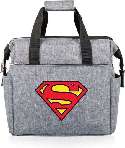 Miniatura 16 de PICNIC TIME DC Comics Batman Bat-Signal On The Go Bolsa de Almuerzo, Lonchera Enfriadora Suave, Bolsa de Almuerzo Aislada, (Negro)