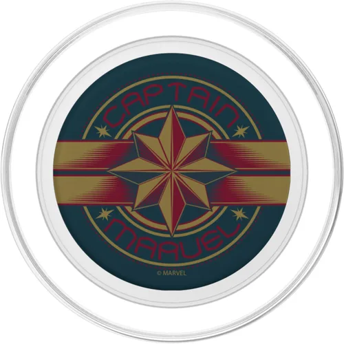 Miniatura 2 de Marvel Capitán Marvel Movie Retro Rojo Amarillo Logo PopSockets MagSafe PopGrip para iPhone