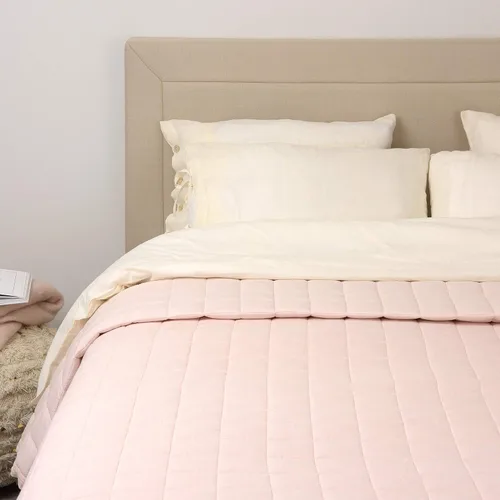 Miniatura 15 de Best Home Fashion Edredón de lino y algodón con diamantes, elegancia casual, ropa de cama ligera y elegante, manta, individual, gris, 86 pulgadas