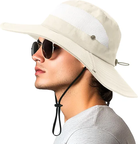 Miniatura 14 de PFFY Sun Beach Hats for Women Men UV Protection Wide Brim Foldable Fishing Sun Bucket Hat Outdoor Essentials