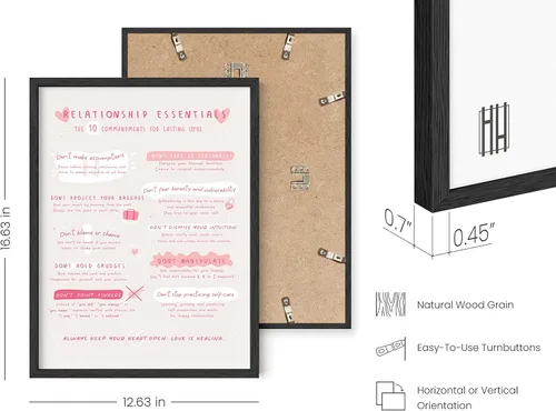 Miniatura 3 de Haus and Hues Lasting Relationships - Póster artístico inspirador para mujeres, citas de autoterapia, artículos esenciales de relación