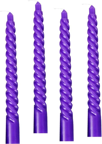 Miniatura 14 de Kandelo - Velas espiraladas cónicas de 8 pulgadas, 4 unidades, 5 horas, sin humo, vela larga, candelabros altos, para el hogar, cena, fiesta, boda