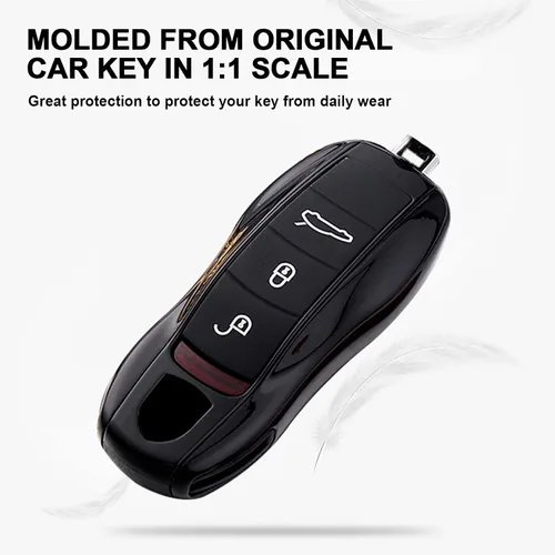 Miniatura 2 de Xotic Tech - Carcasa rígida de ABS con llavero, compatible con Porsche Cayenne, Panamera, Boxster, Cayman Carrera 918 Spyder Macan, llave