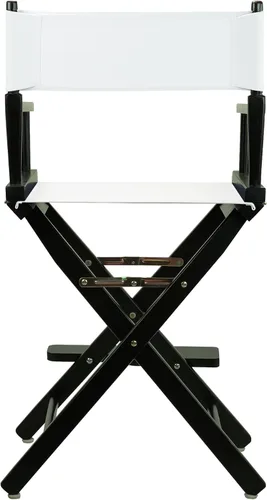 Miniatura 4 de Casual Home - Silla de director de 24 pulgadas, marco negro, con lienzo blanco, altura de mostrador
