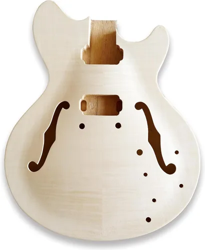 Miniatura 2 de DIY SES estilo guitarra eléctrica kits tilo con AAA flameado arce superior cuerpo arce cuello usted construye la guitarra