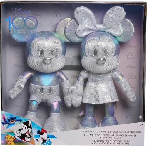 Miniatura 5 de Disney 100 años de maravilla Juego de coleccionistas de muñecos de peluche de Mickey Mouse y Minnie Mouse, juguetes para niños de 2 años en adelante