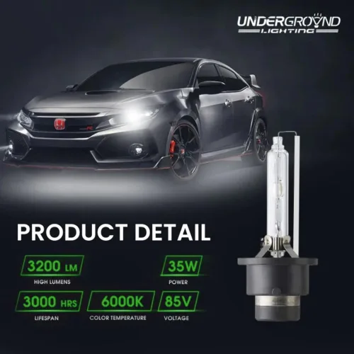 Miniatura 6 de Underground Lighting Bombillas de repuesto para faros delanteros HID D2S para KENWORTH T680 2013-2015 (par) 8000 K, blanco con azul