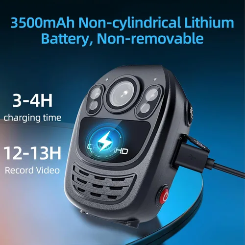 Miniatura 3 de CAMMHD YX1-64G 2K/1440P Cámara Cuerpo Soporte Video Audio Imagen, Batería 3500mAh Trabajo 12hrs, Visión Nocturna y Pantalla 2.0IN Fácil
