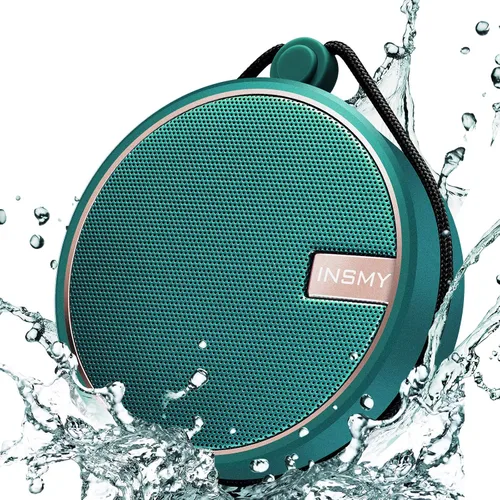 Miniatura 12 de Altavoz de ducha INSMY C12 IPX7 resistente al agua con Bluetooth, altavoz portátil pequeño, altavoces Bluetooth inalámbricos de sonido claro y Negro
