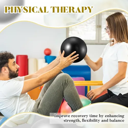 Miniatura 6 de Sotiff 20 pelotas de pilates de 9 pulgadas para ejercicio a granel, mini pelotas de yoga, núcleo de terapia para entrenamiento de estabilidad