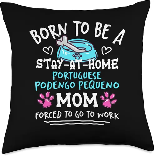 Miniatura 4 de Born To Be A Portuguese Podengo Pequeno Mom Funny Throw Pillow