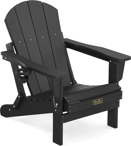Miniatura 54 de SERWALL - Silla plegable Adirondack para patio, jardín, exterior, resistente a la intemperie, sillas para hoguera, color naranja