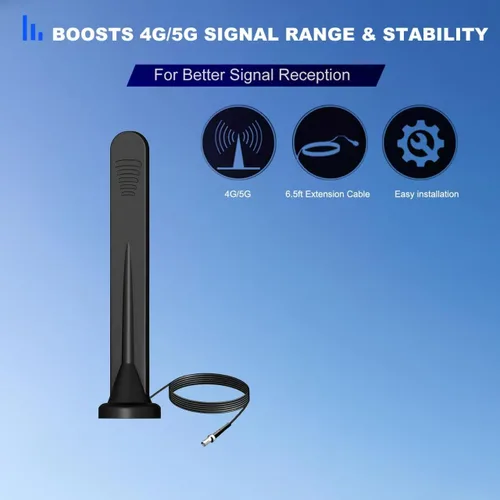 Miniatura 2 de Antena de base magnética externa 12dBi 4G LTE 5G TS9 compatible con Netgear AT&T Nighthawk MR6110 MR6500 M6 Pro MR6150 M5 MR5100 MR5200 M1 MR1100