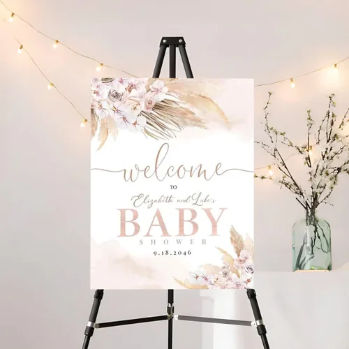 Miniatura 10 de Letrero de bienvenida personalizado de oso azul para niño "We Can Bearly Wait Baby Shower", decoración, letrero de bienvenida para bebé niño