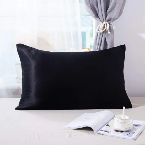 Miniatura 5 de SLPBABY - Funda para almohada de seda pura 100% natural por ambos lados para el cuidado del cabello y la piel, 19 Momme, cremallera oculta