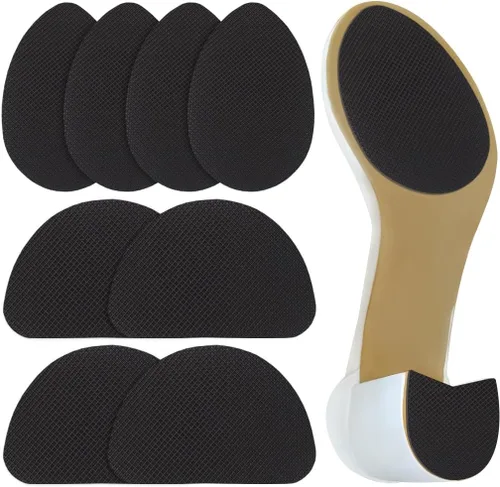 8 almohadillas antideslizantes de silicona de alta calidad para zapatos, tacones altos y botas de amortiguación, protectores de suela autoadhesivos