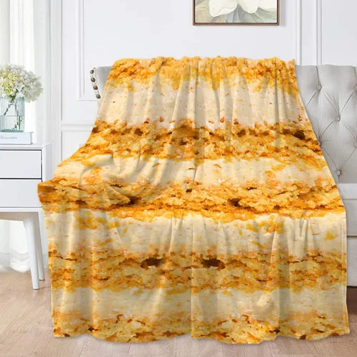 Miniatura 25 de Manta de frijoles horneados 3D para niñas, niños, suave y acogedora manta de vellón divertida para cama, sofá, sillas, para todas las estaciones