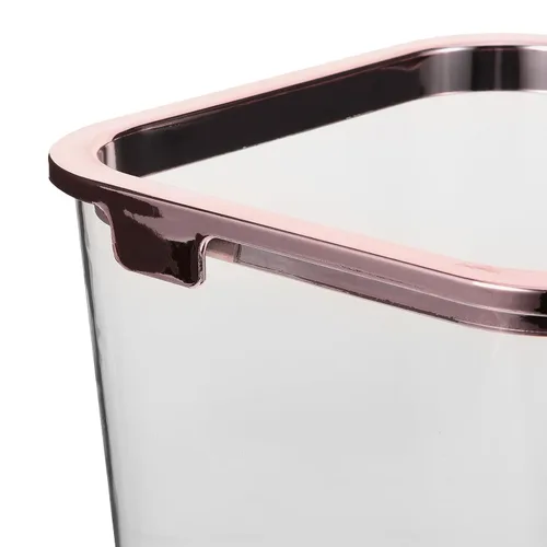 Miniatura 5 de iplusmile Cubo de basura transparente de 7.87 x 7.08 x 7.08 pulgadas, portátil, para el hogar, dormitorio, oficina, baño, almacenamiento