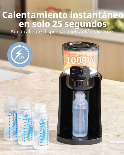 Miniatura 3 de Calentador de agua, calentador de biberones HEYVALUE para bebé, fabricante de fórmula con luz nocturna, 4 controles de temperatura y mantiene