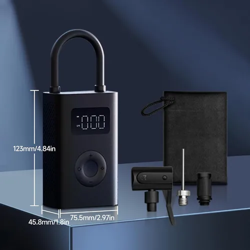 Miniatura 8 de Xiaomi Compresor de aire eléctrico portátil, inflador de neumáticos de 150 PSI para automóvil, scooter, neumáticos de bicicleta y pelotas