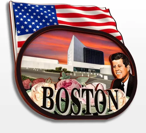 Miniatura 17 de Boston Massachusetts USA America - Imán de madera para nevera, colección de madera 3D, hecho a mano, recuerdos de la ciudad, imán para nevera