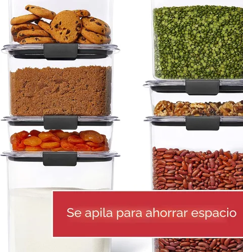 Miniatura 5 de Rubbermaid Brilliance - Recipiente hermético para almacenar alimentos de despensa, fabricado en plástico sin BPA, capacidad de 7,8 tazas, ideal
