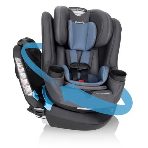 Evenflo REO by Revolve360 - Asiento convertible giratorio para automóvil con funda de limpieza rápida, para bebés y niños pequeños, orientación