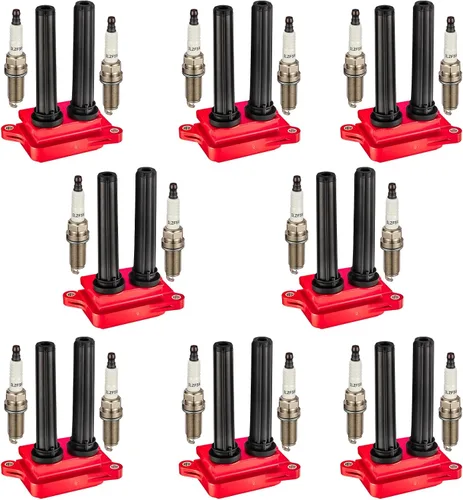 Miniatura 54 de BDFHYK Paquete de bobinas de encendido UF535 y bujías de iridio 95983 compatibles con Mercedes-Benz C230 C280 CLK350 E350 ML350 SLK280 Dodge