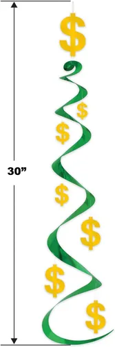 Miniatura 3 de $ remolinos (3/paquete), verde/dorado