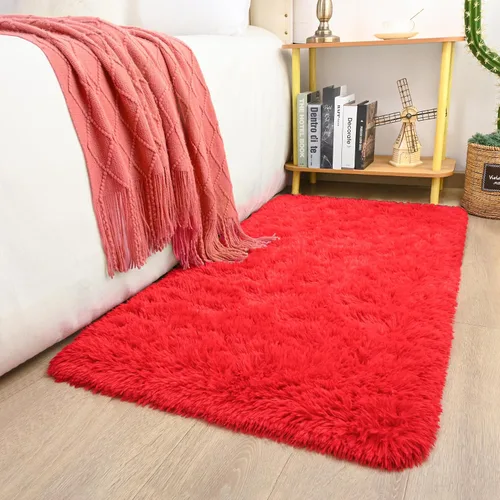 Miniatura 18 de Keeko Alfombras Esponjosas para Sala de Estar y Dormitorio, Alfombra Suave de Felpa para Junto a la Cama, Alfombra Grande Moderna para Interiores