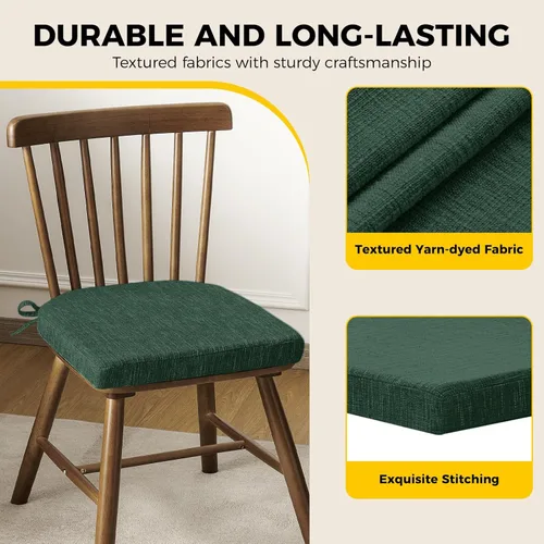 Miniatura 6 de downluxe Cojines para sillas de interior para sillas de comedor, almohadillas de espuma viscoelástica texturizadas suaves y cómodas para sillas