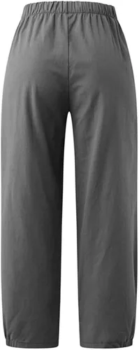 Miniatura 5 de Womens Capri Yoga Pants Wide Leg Loose Comfy Lounge Cropped Capris with Pockets