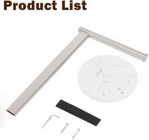 Miniatura 9 de Soporte para toallas de mano para baño, toallero de mano en forma de L, toallero de cocina, organizador de encimera, material de acero inoxidable