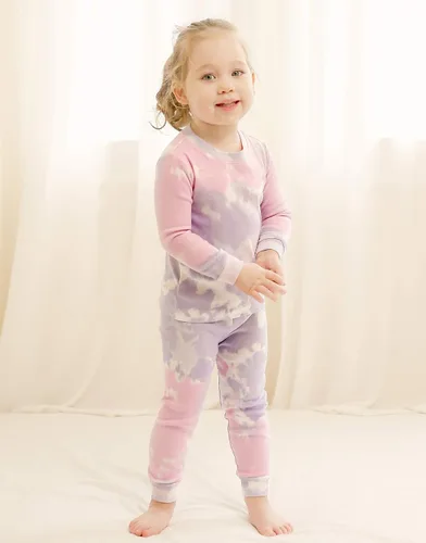 Miniatura 3 de VAENAIT BABY 12M-12Y Toddler Kids Boys Girls 100% Cotton Marbling Tiedye Sung Fit Sleepwear Pajamas 2pcs Pjs Set