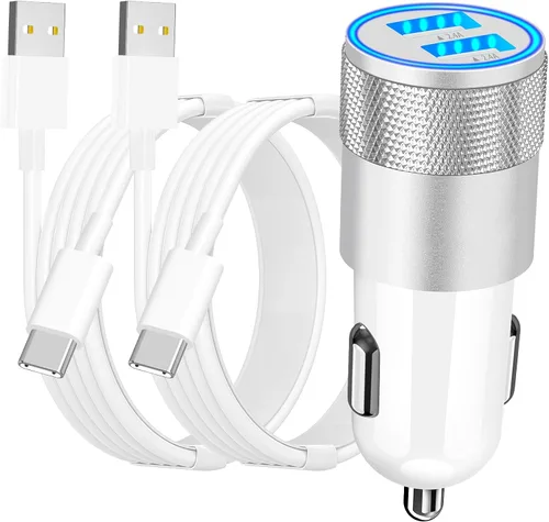 Miniatura 13 de Rombica [Apple MFi Certified] iPhone Fast Car Charger, 52.5W USB-C PD&QC3.0 Car Power Cigarette Lighter USB Charger Adapter with 2Pack Lightning