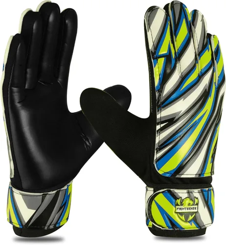 Miniatura 18 de FIGHTSENSE Guantes de portero de fútbol para niños y jóvenes, guantes de portero de fútbol, palma de látex de 4 mm, transpirable, antideslizante