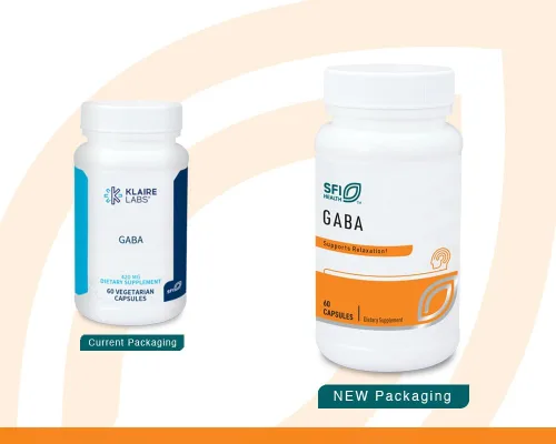 Miniatura 2 de Klaire Labs SFI Health GABA - 420 miligramos de ácido gamma-aminobutírico, neurotransmisor para apoyar la calma y el estado de ánimo (60 cápsulas)