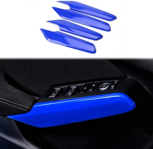 Reposabrazos de puerta interior para Honda Civic 2022 2023 Manijas de puerta interior automotriz Accesorios decorativos 4 unidades, color azul