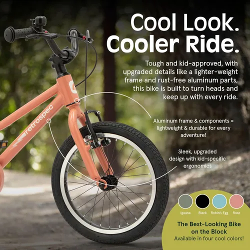 Miniatura 7 de Retrospec Koda Plus Kids Bike for Boys & Girls Ages 4-6 Years - Children's Bicycle, Adjustable Seat & Handlebars Rosa
