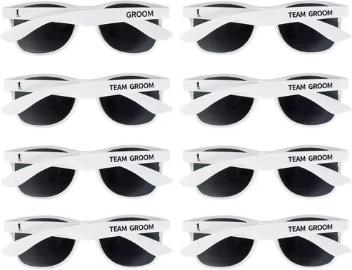 Miniatura 10 de Gafas de sol para despedida de soltero – Juego de 1 gafas de sol para novio y 7 equipos Padrinos de boda regalo de boda regalos de boda
