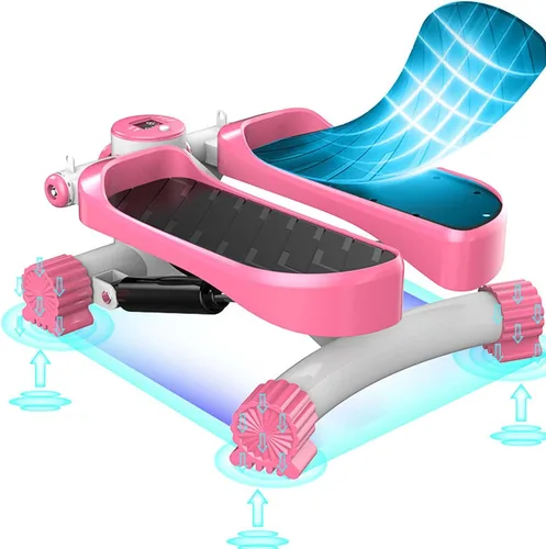 Miniatura 4 de YSUEFIJO Mini escalera portátil, equipo de fitness antideslizante, máquina de ejercicios aeróbicos para fitness, pantalla fácil de leer, bandas