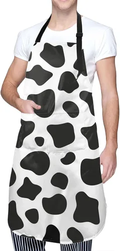 Miniatura 2 de Perinsto Waterproof Apron With 2 Pockets Kitchen Chef Aprons Bibs For Cooking Baking Painting Gardening Grooming